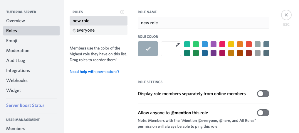 Add a second server list row – Discord